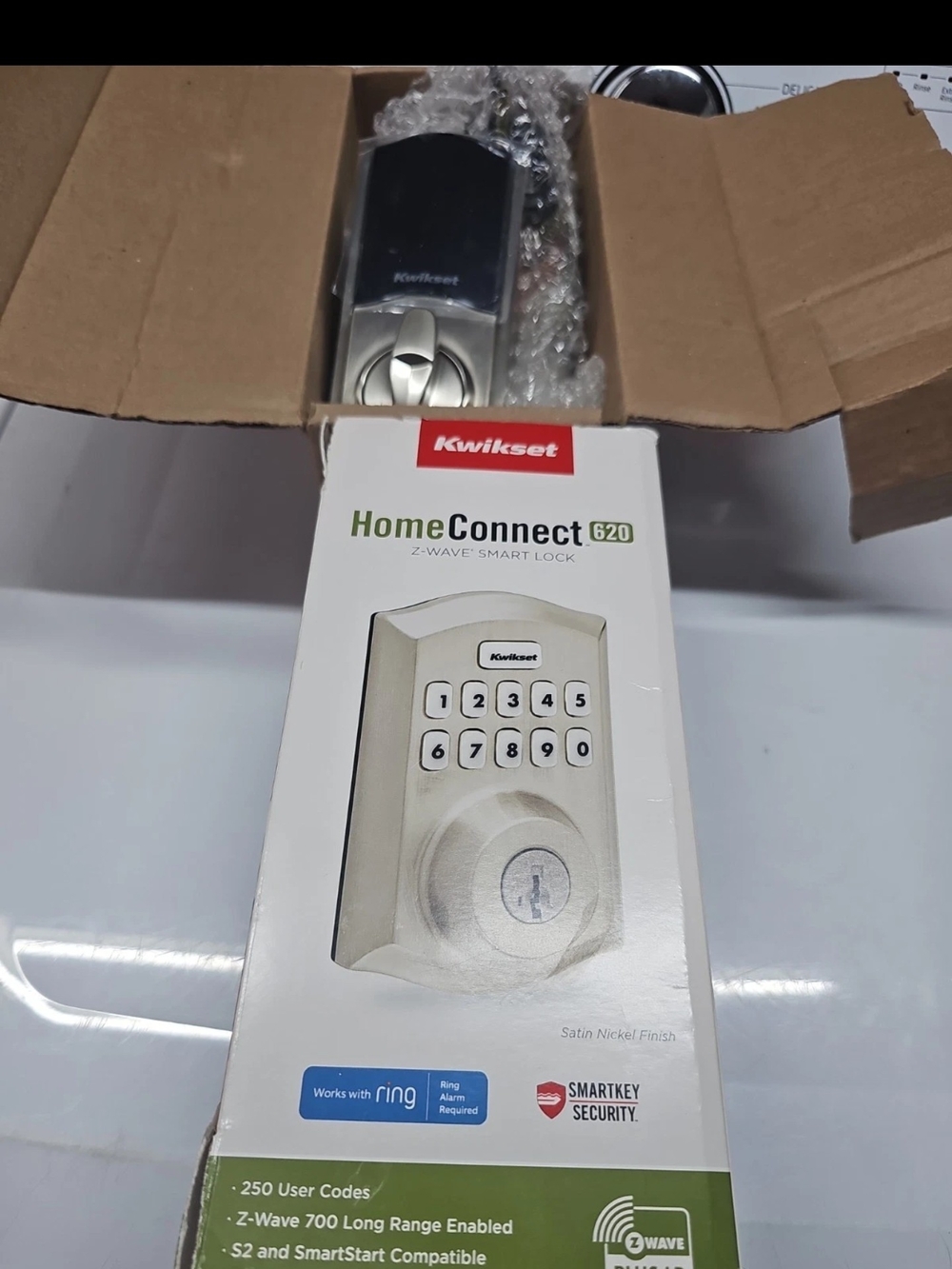 Kwikset HomeConnect 620 Satin Nickel Smart Deadbolt